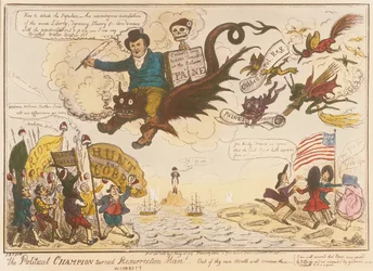 Den politiske mester blev opstandelsesmand! -Ud af din egen mund vil fordømme dig.., 1819 (farveætsning)